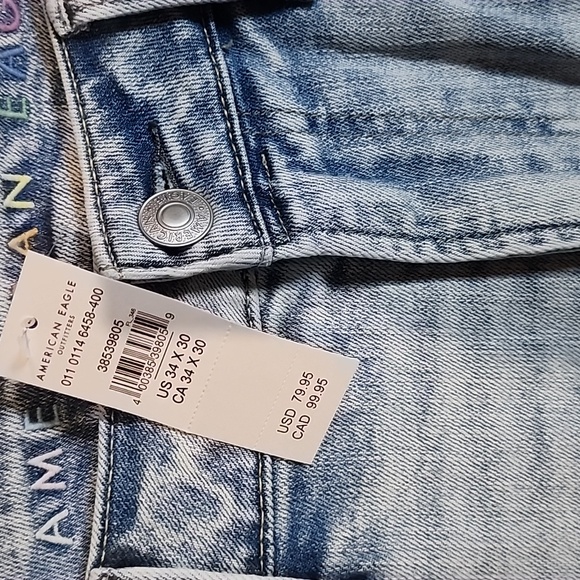 American Eagle Airflex Athletic Skinny Rainbow Parched Detail NWT Size 3… - Picture 6 of 13